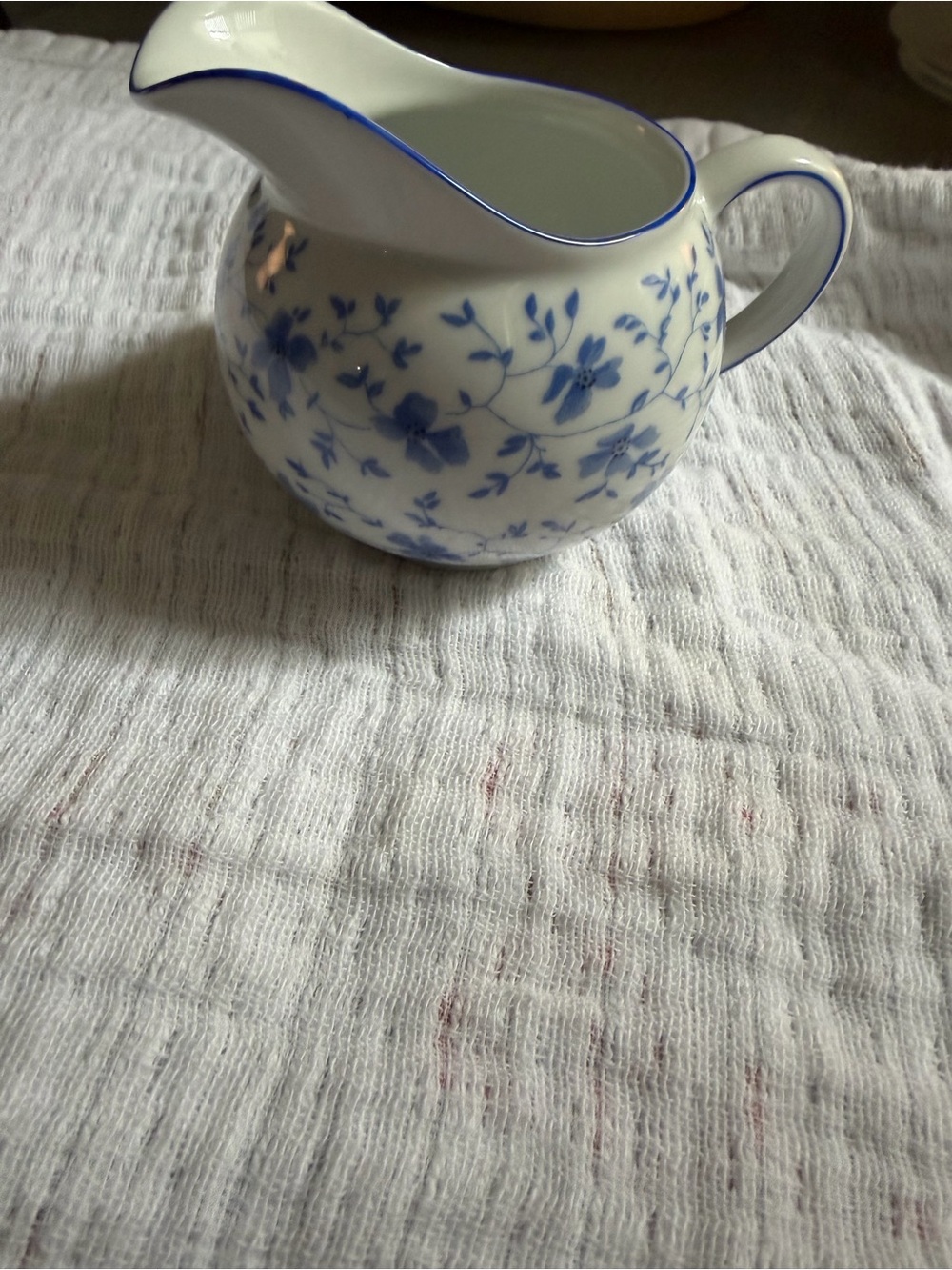 Arzberg Germany Blue Floral Porcelain Creamer Pitcher